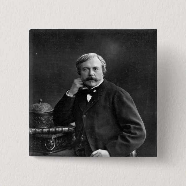 Bóton Quadrado 5.08cm Edmond de Goncourt (Frente)