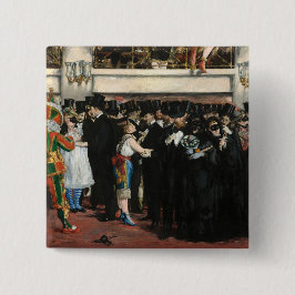 Bóton Quadrado 5.08cm Edouard Manet - Baile Mascarado na Ópera