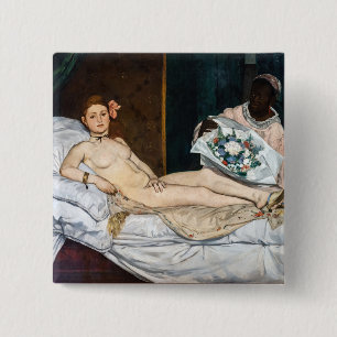 Bóton Quadrado 5.08cm Edouard Manet - Olympia