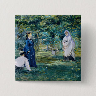 Bóton Quadrado 5.08cm Edouard Manet - Um Jogo de Croquet