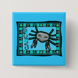 Bóton Quadrado 5.08cm Edredão do cancer