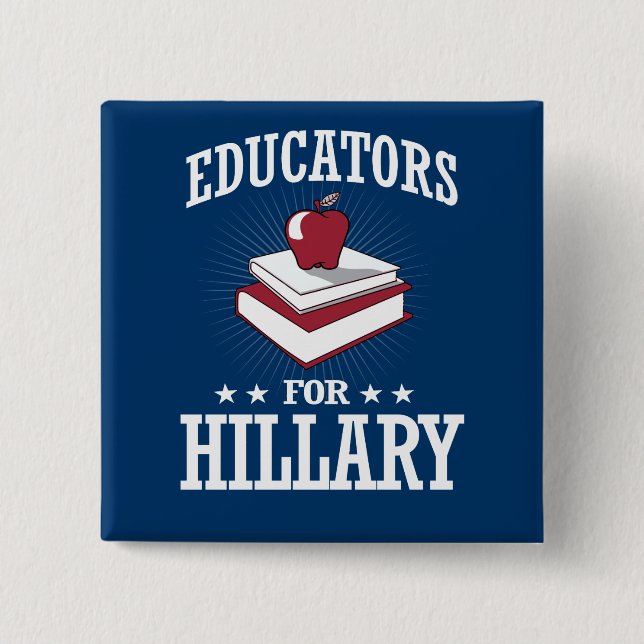 BÓTON QUADRADO 5.08CM EDUCADORES PARA HILLARY (Frente)