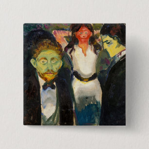 Bóton Quadrado 5.08cm Edvard Munch - Ciúme