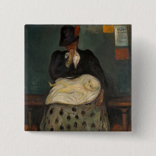 Bóton Quadrado 5.08cm Edvard Munch - Herança
