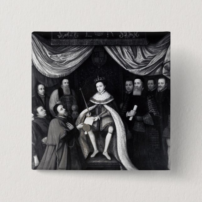Bóton Quadrado 5.08cm Edward VI (Frente)