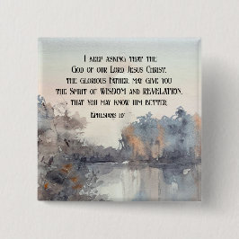 Bóton Quadrado 5.08cm Éfesianos 1:17 Espírito de Sabedoria e Revelação