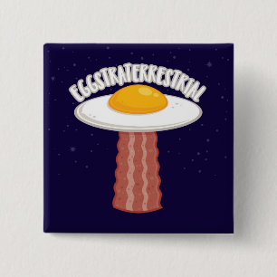 Bóton Quadrado 5.08cm Eggstraterrestre Com Texto