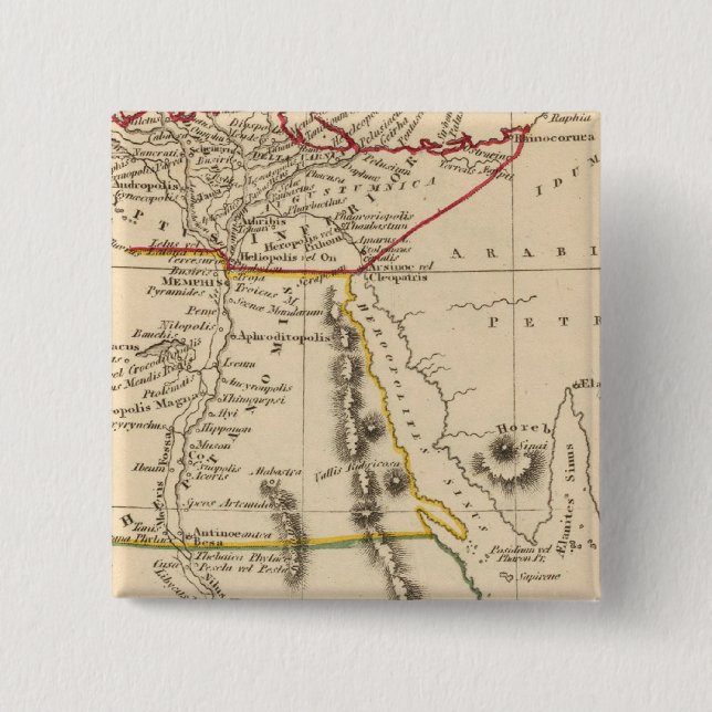 Bóton Quadrado 5.08cm egípcio (Frente)