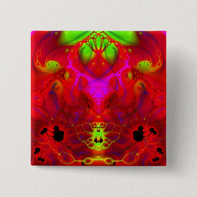 Bóton Quadrado 5.08cm EL Diablo: O botão do diabo (Frente)