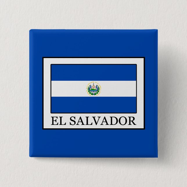 Bóton Quadrado 5.08cm El Salvador (Frente)