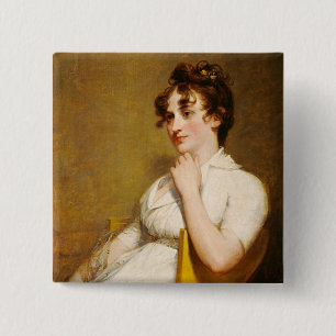 Bóton Quadrado 5.08cm Eleanor Custis Nelly Adotada Filha, Washington