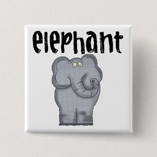 Bóton Quadrado 5.08cm Elefante cinzento