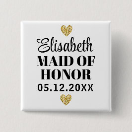 Bóton Quadrado 5.08cm Élégant et Simple Pour Demoiselle D'Honneur