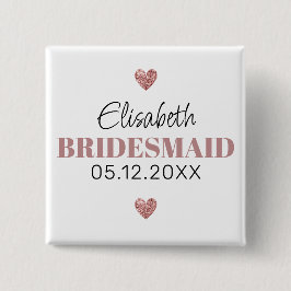 Bóton Quadrado 5.08cm Élégant et Simple Pour Demoiselle D'Honneur