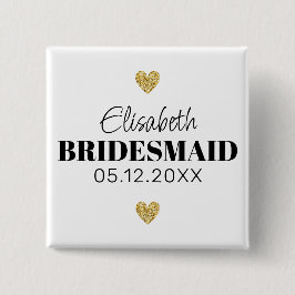 Bóton Quadrado 5.08cm Élégant et Simple Pour Demoiselle D'Honneur
