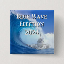 Bóton Quadrado 5.08cm Eleição da Onda Azul 2024