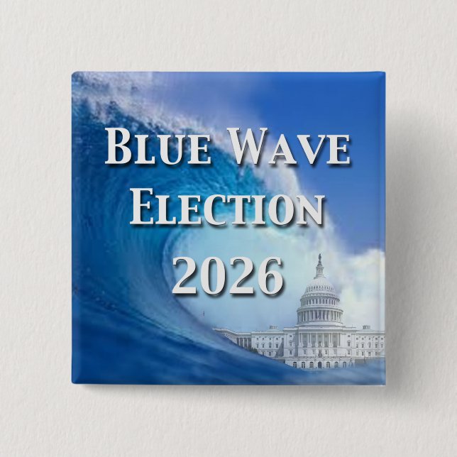 Bóton Quadrado 5.08cm Eleição da Onda Azul 2026 (Frente)