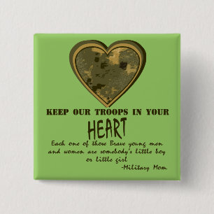 Bóton Quadrado 5.08cm Em Nossos Corações