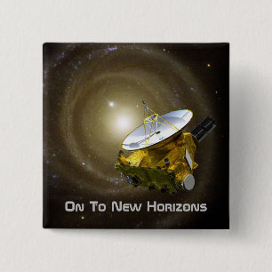 Bóton Quadrado 5.08cm Em Novos Horizons Espaciais Interestelares