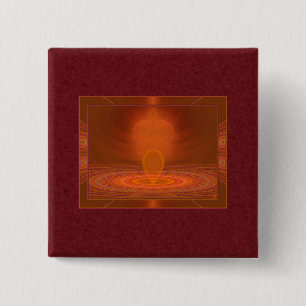 Bóton Quadrado 5.08cm Emanations Abstrato Art
