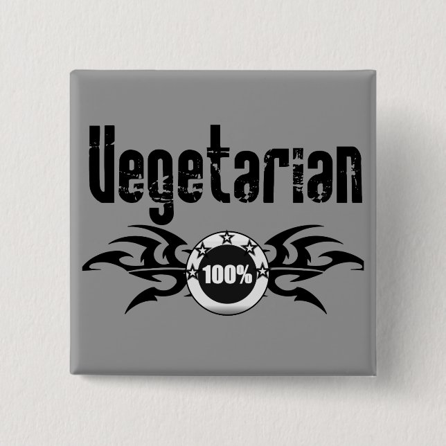 Bóton Quadrado 5.08cm Emblem com asa vermelha vegetariana (Frente)