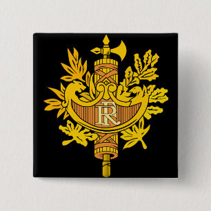 Bóton Quadrado 5.08cm emblema de france