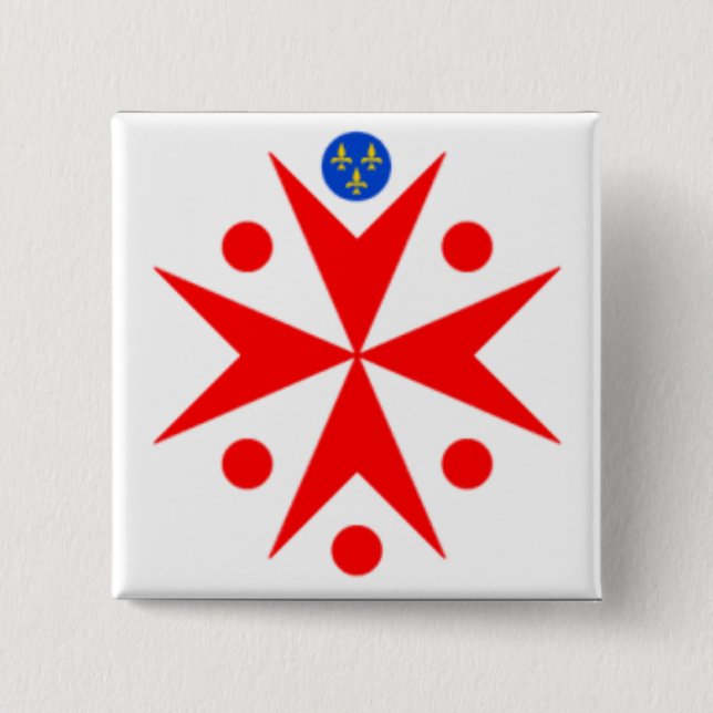 Bóton Quadrado 5.08cm Emblema do Marinho Toscânia Medici (Frente)