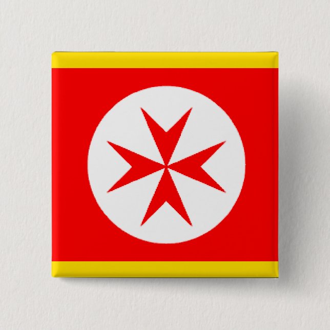 Bóton Quadrado 5.08cm Emblema do Marinho Toscânia Medici (Frente)