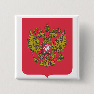 Bóton Quadrado 5.08cm emblema nacional russo