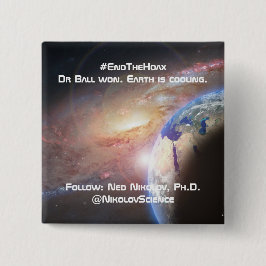 Bóton Quadrado 5.08cm Encerrar o botão Hoax por RoseWrites