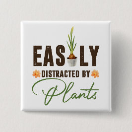 Bóton Quadrado 5.08cm Engraçado facilmente distraído pelo pote de lâmpad