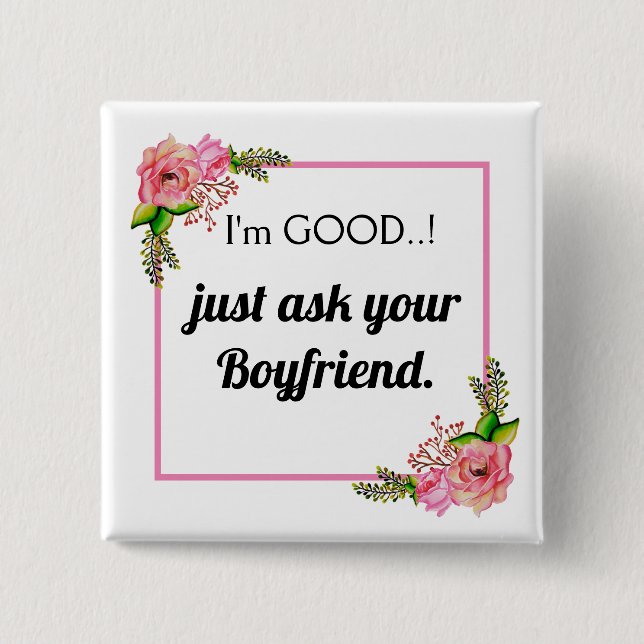 Bóton Quadrado 5.08cm Engraçado Meme Naughty Girl Má Humor Novelty (Frente)