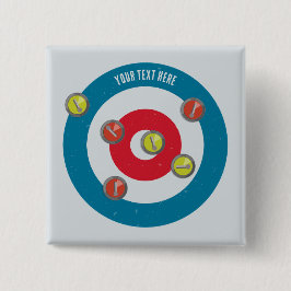 Bóton Quadrado 5.08cm enrolação de caroços e pedras de enrolação