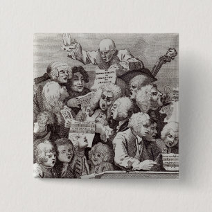 Bóton Quadrado 5.08cm Ensaio do oratório de Judith, 1734