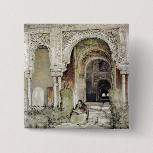 Bóton Quadrado 5.08cm Entrada ao Salão das duas irmãs (Sala de l