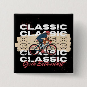 Bóton Quadrado 5.08cm Entusiasta do ciclo