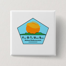 Bóton Quadrado 5.08cm Envergonho Nacional
