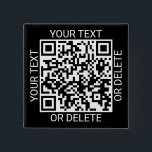 Bóton Quadrado 5.08cm Envie seu código QR Site moderno ou digitalize par<br><div class="desc">Compartilhe qualquer site ou aplicativo de pagamento com um botão quadrado de QR code personalizável e escaneável. Todo o texto neste modelo é simples de personalizar ou excluir, e a imagem pode ser substituída pelo seu QR code, logotipo ou foto. As cores e estilos de fonte também são fáceis de...</div>