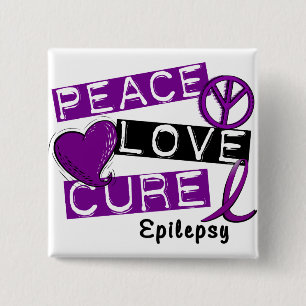 BÓTON QUADRADO 5.08CM EPILEPSIA DA CURA DO AMOR DA PAZ