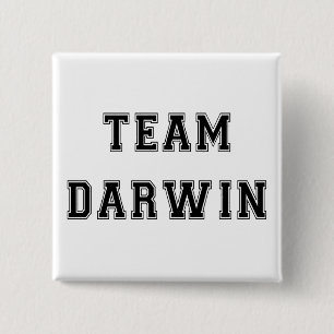 Bóton Quadrado 5.08cm Equipe Darwin (B&W)