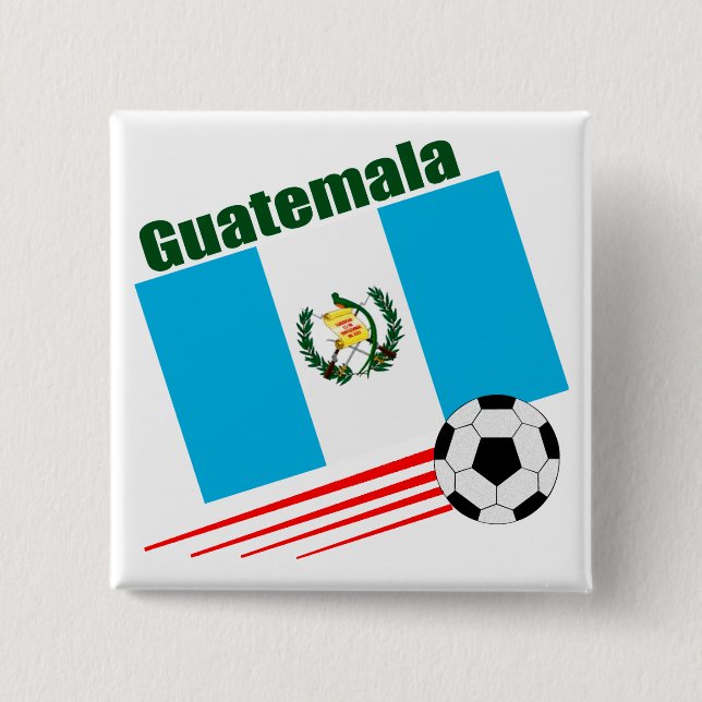 Bóton Quadrado 5.08cm Equipe de futebol de Guatemala (Frente)