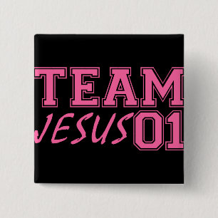 Bóton Quadrado 5.08cm Equipe Jesus