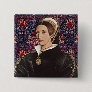 Bóton Quadrado 5.08cm Equipe Parr - Retrato da Rainha Katherine Howard