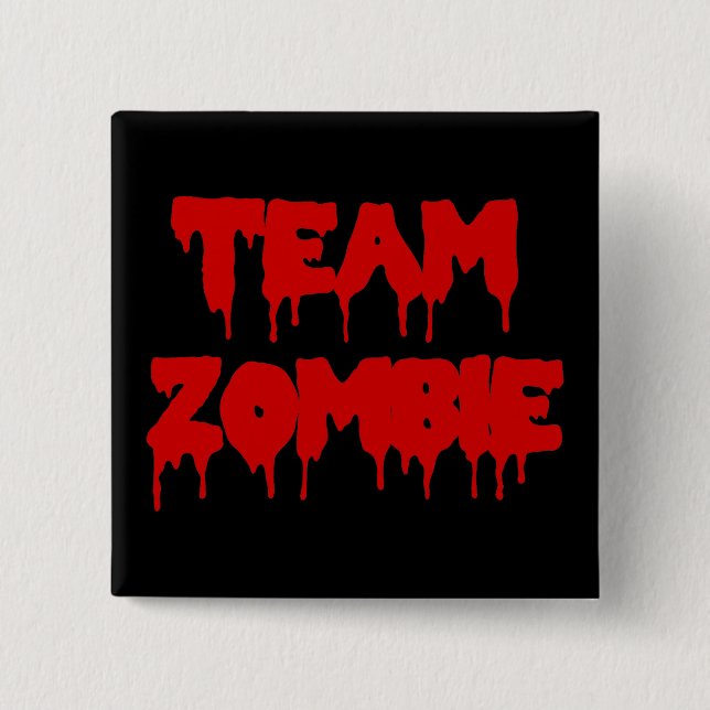 Bóton Quadrado 5.08cm Equipe Zombie (Frente)