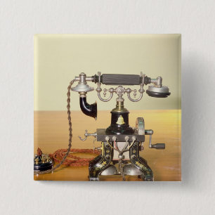 Bóton Quadrado 5.08cm Ericsson telefona, 1890