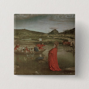 Bóton Quadrado 5.08cm Esboço miraculoso dos peixes