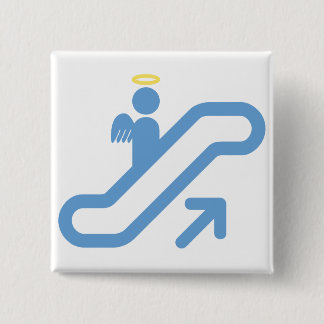 Bóton Quadrado 5.08cm Escada rolante, nenhuma escadaria