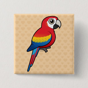 Bóton Quadrado 5.08cm Escarlate do Macaw