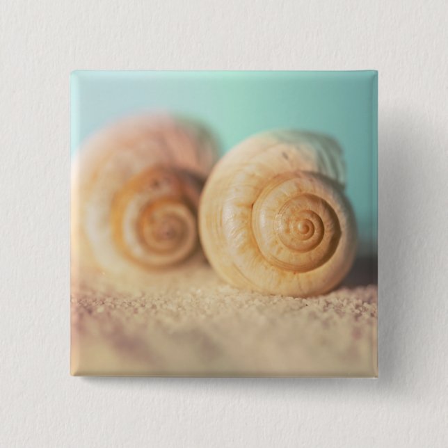 Bóton Quadrado 5.08cm Escudos do nautilus na praia (Frente)