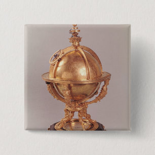Bóton Quadrado 5.08cm Esfera celestial, c.1580